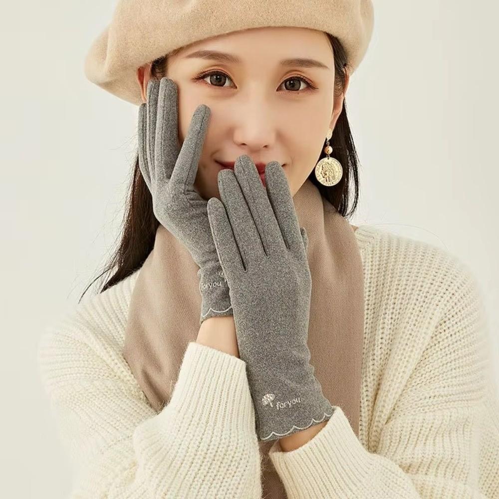 With Warm Lining Women's Warm Gloves Touchscreen Winter Gloves  for Outdoor Sports