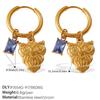 Sweet Wind Diy Cross Pearl Pendant Earrings Stainless Steel Gold Plated Diamond Jewelry