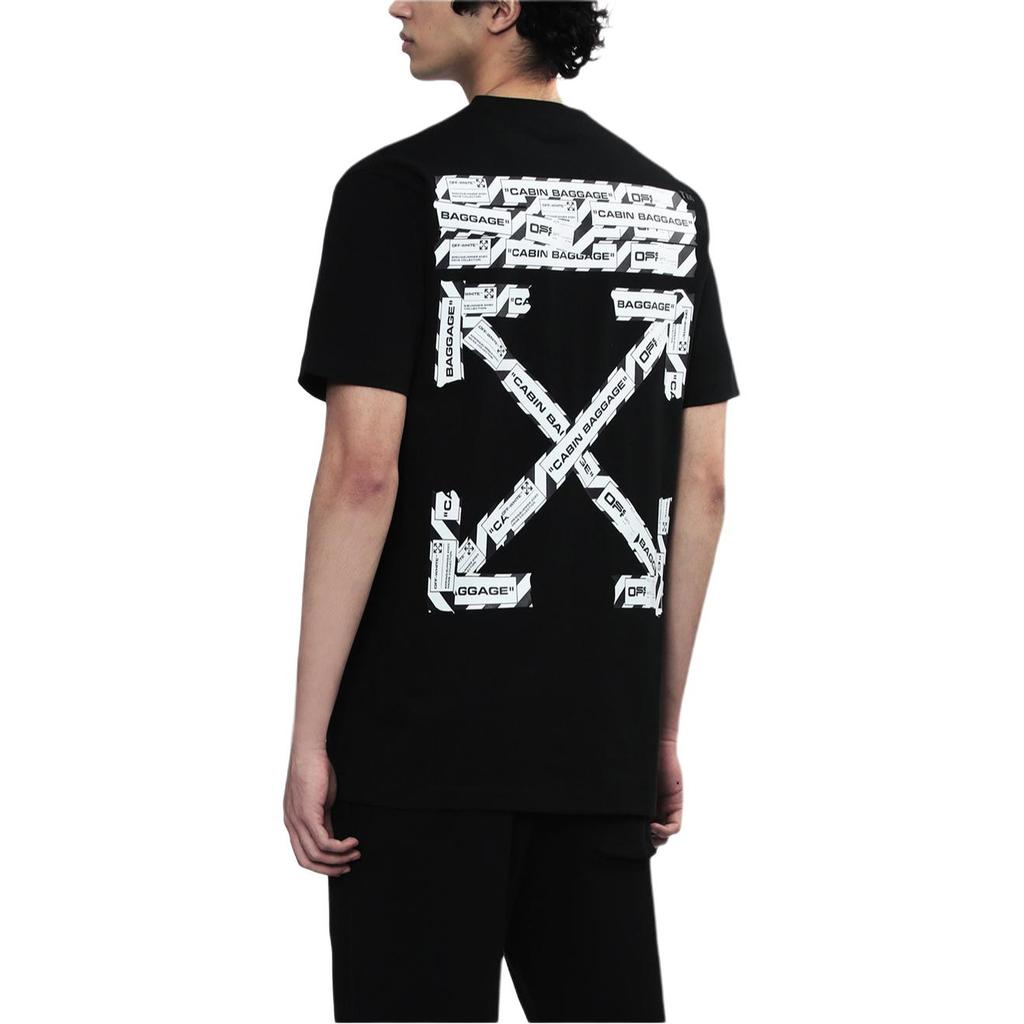 Off-White Airport Tape Oversize T-Shirt Black/Multicolor Men Tops OMAA038S201850031088