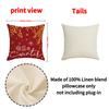 Christmas Pillow Cover Red Set Christmas Tree Print Pillow Indoor Sofa Cushion