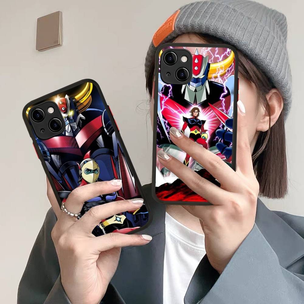 UFO R-Robot G-Goldorak For IPhone Air 16 15 14 Plus 13 12 11 Pro Max Matte Cover Jelly Shockproof Phone Case
