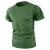 Men's Summer Color Button Zipper Pocket Round Neck Loose Short Sleeve Top