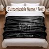 Korn Printed Flannel Blanket Custom Name Text Soft Warm Throw For Bedroom Holiday Gift