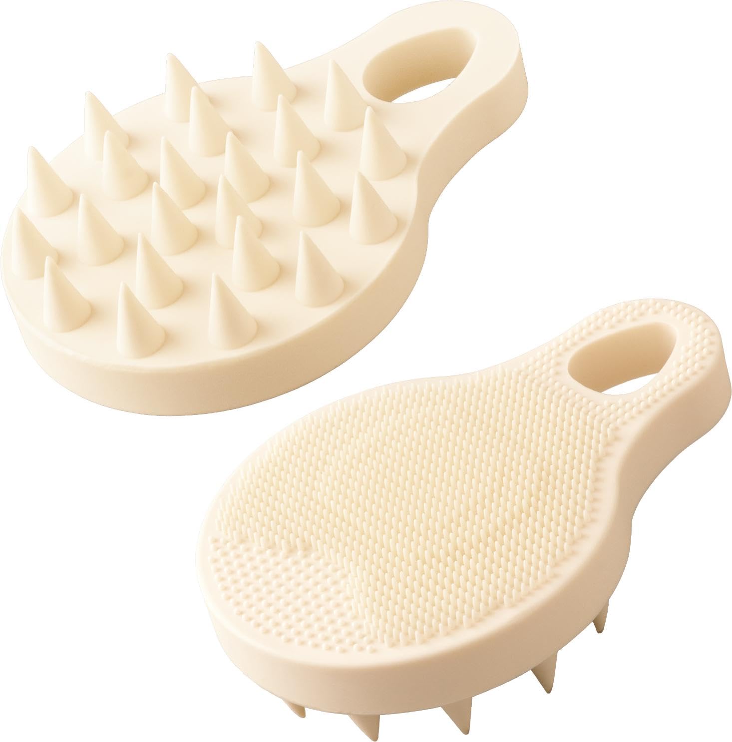 

Comolife Cleansing Double Brush Scalp Brush Facial Cleansing Brush 2WAY Shampoo Brush Silicone Brush Massage Brush Ivory Facial Cleansing Scalp Care
