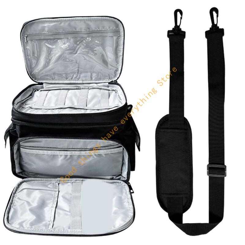 

55KF Sewing Basket Professionals Spacious Compartments Removable Partitions Thick Padding Protective Sewing Kits Container чорний