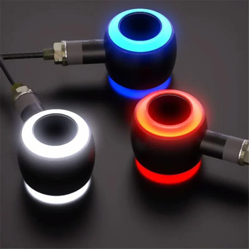 

2 шт., 12 В, светодиодные указатели поворота для мотоцикла, пластик, мигалка для мотоцикла, индикаторная лампа, болт 10 мм, универсальные аксессуары для модификаций