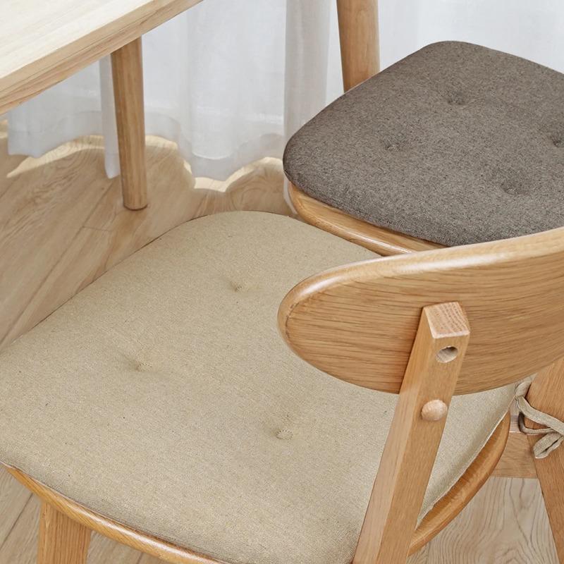 Universal Dining Chair Cushion Thickened Keep Warm Cotton Linen Seat Pad Horseshoe Shape Breathable All Season Home Use Cushion