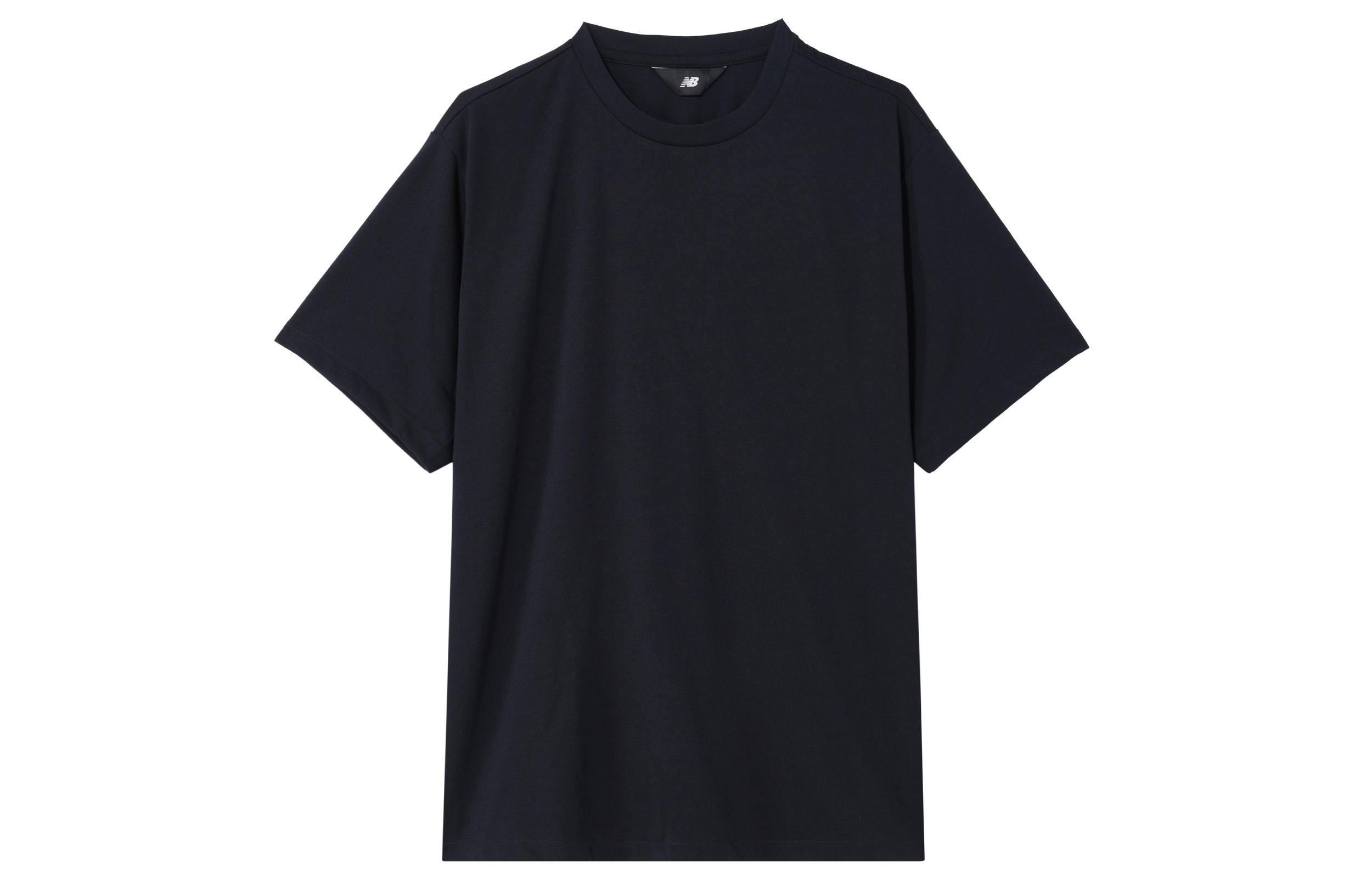 

New Balance T Shirts Men s Black Crew Neck Moderate Straight Fit JMTL2220-BK L
