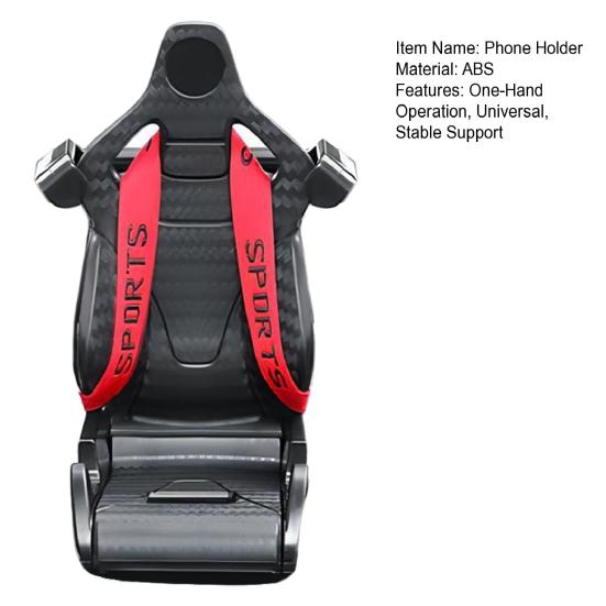 Car Racing Seat Phone Holder for Air Vent Stable Anti-Fall Design Universal Clip Mount for Smartphones Secure Hold On Bumpy Roads