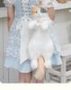 Cute Cat Plush Backpack Trendy Soft Stuffed Animals Bag for Cat Lovers Kids Girls Daypack Purse Lightweight Casual Birthday Gift