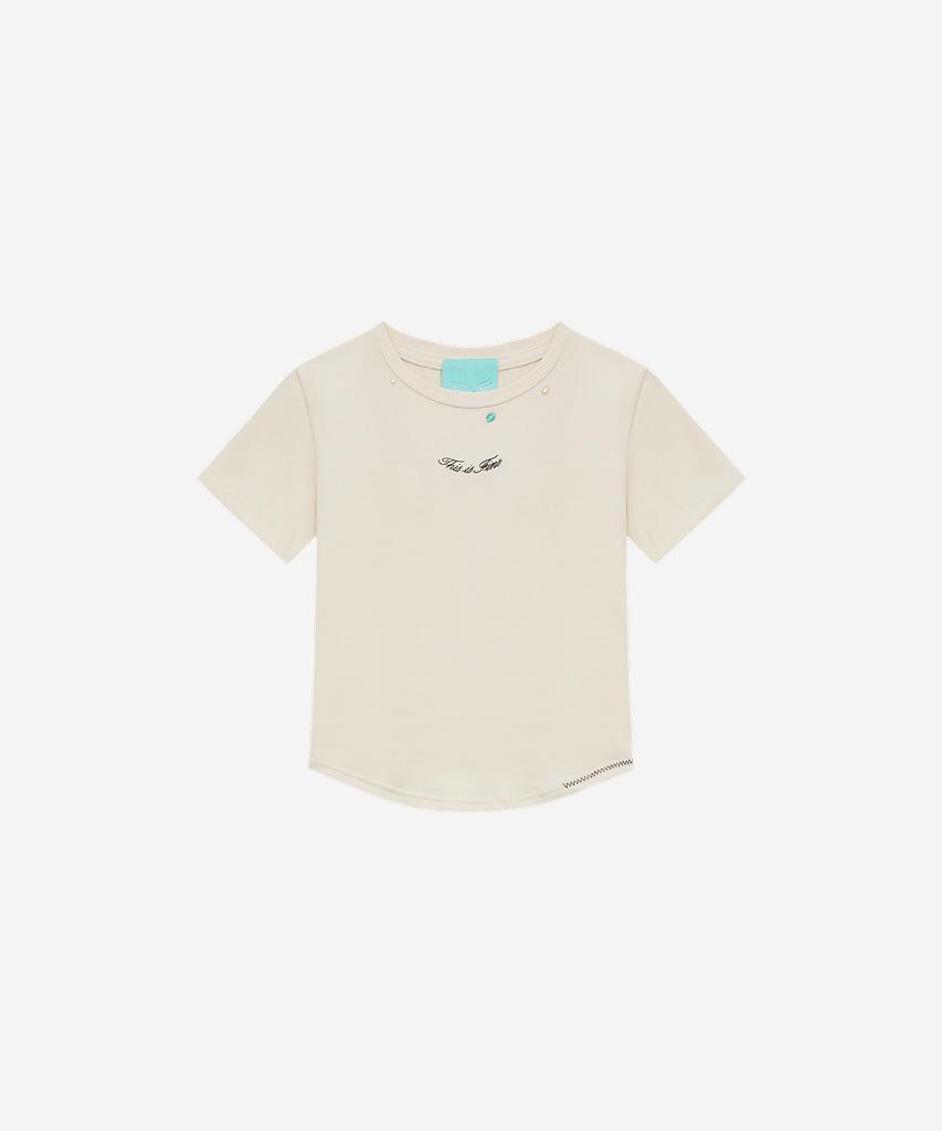 Diseuijeupain Baby Crop Tee Cream