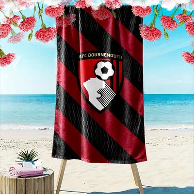 Striking Bold Soccer Pride Print Beach Towel, Quick Drying, Suitable for Travel, Outdoor Sports, Jogging, the Beach and Swimming, Gift