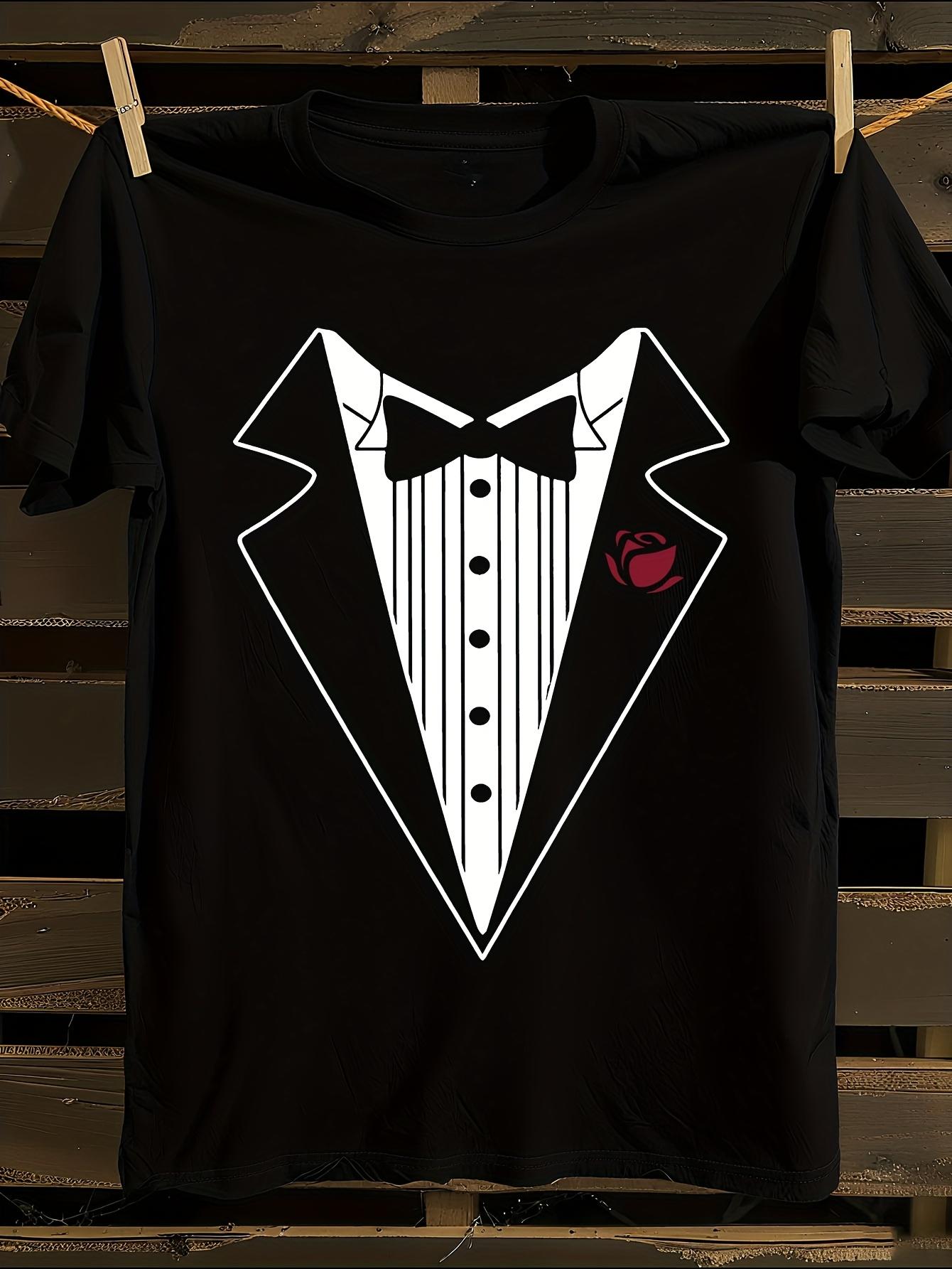 Tuxedo Suit Print Tshirt XXL