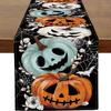 Baccessor Halloween Table Runner Spooky Pumpkins Spider Web Bat Runner for Table Kitchen Dinning Table Decor for Home Farmhouse Party Fall Festival