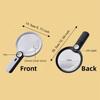 5X 10X 20X Handheld Magnifying Glass Low Vision Aids White Light Reading Magnifying Loupe 9 LED Light Large Lens