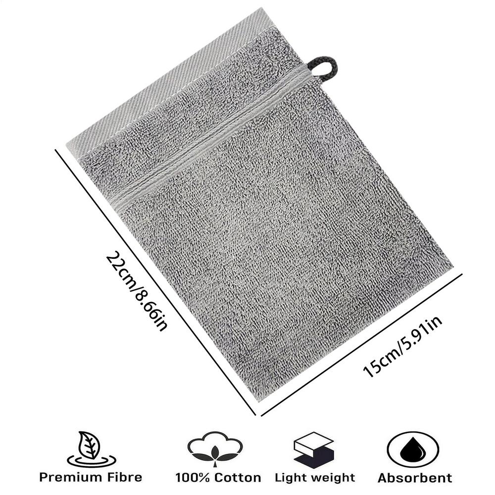 

Body Mitt Soft Washcloths with Loop Towel Bath Washcloth Glove 4 Piece Soft for Skin Care Women Men Hand Face Baby Travel
