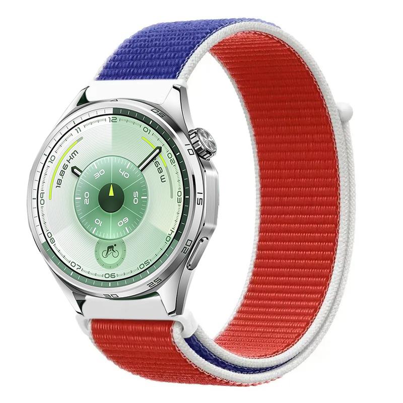 22mm 20mm Nylonarmband für Huawei Watch 5 4 GT6 GT6 Pro GT5-4-3 46mm Armband im Flaggen-Stil Amazfit Bip 6 Active 2 Balance 2 Correa