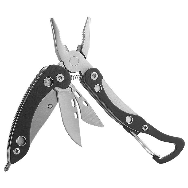 Compact Multi-Tool Keychain: Folding Knife, Pliers, and EDC Emergency Gear