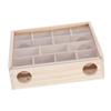 Hamster Maze Mouse Mice Natural Wood Interactive Intelligent Pet Toy with Acrylic Glass