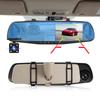 E-ACE Dashcam Car Dvr 4.3 Inch Mirror FHD 1080P Camera Optional Dual Lens DVR  Rearview Mirror Dash Camera Video Recorder Auto