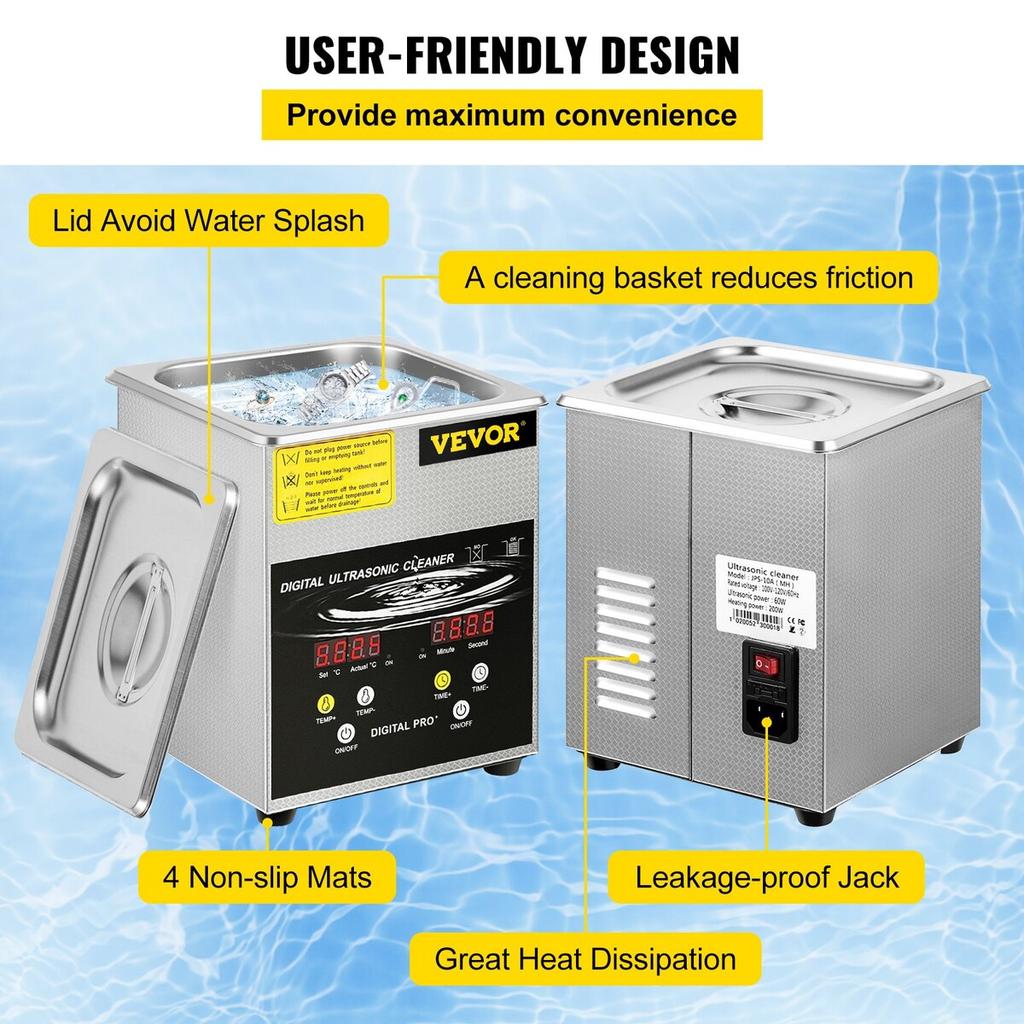 2L Ultrasonic Cleaner Cleaning Machine For Jewelry Stainless Steel