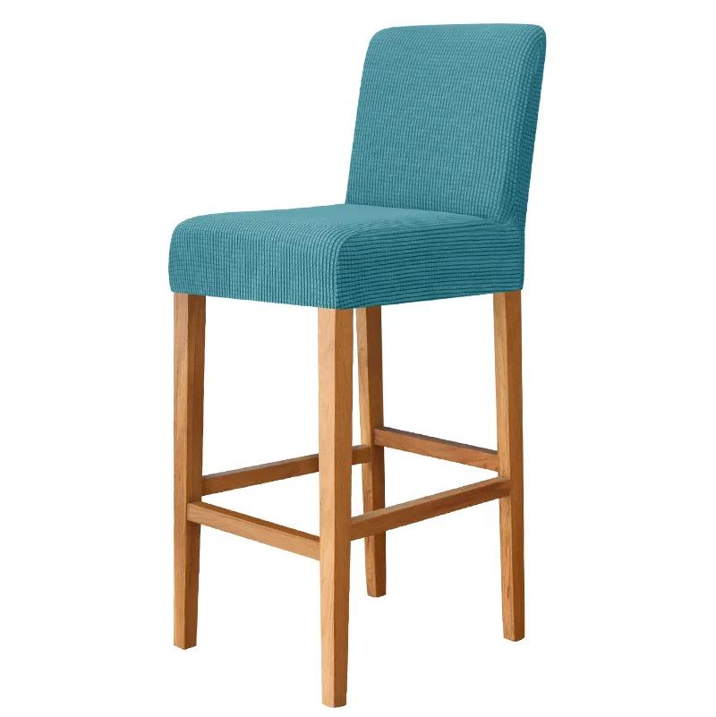 Rekbare Spandex Barkrukhoes Korte Rugleuning Sliphoes voor Eetkamer Keuken Banket Kleine Maat 1pc chair cover