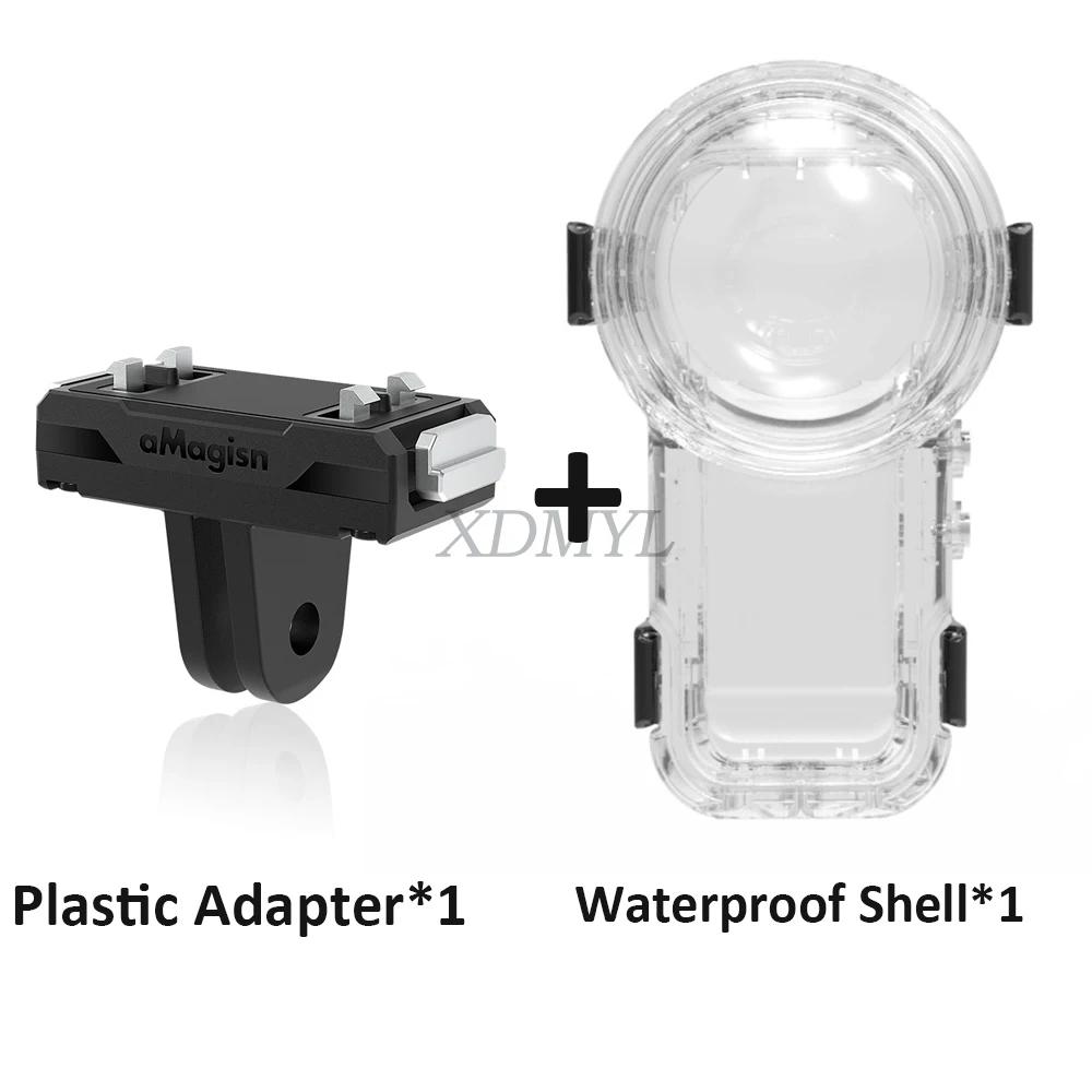 Magnetic Adapter Fully Invisible Waterproof Case For Insta360 X5 Diving Shell Underwater  Protective Shell Camera Accessories