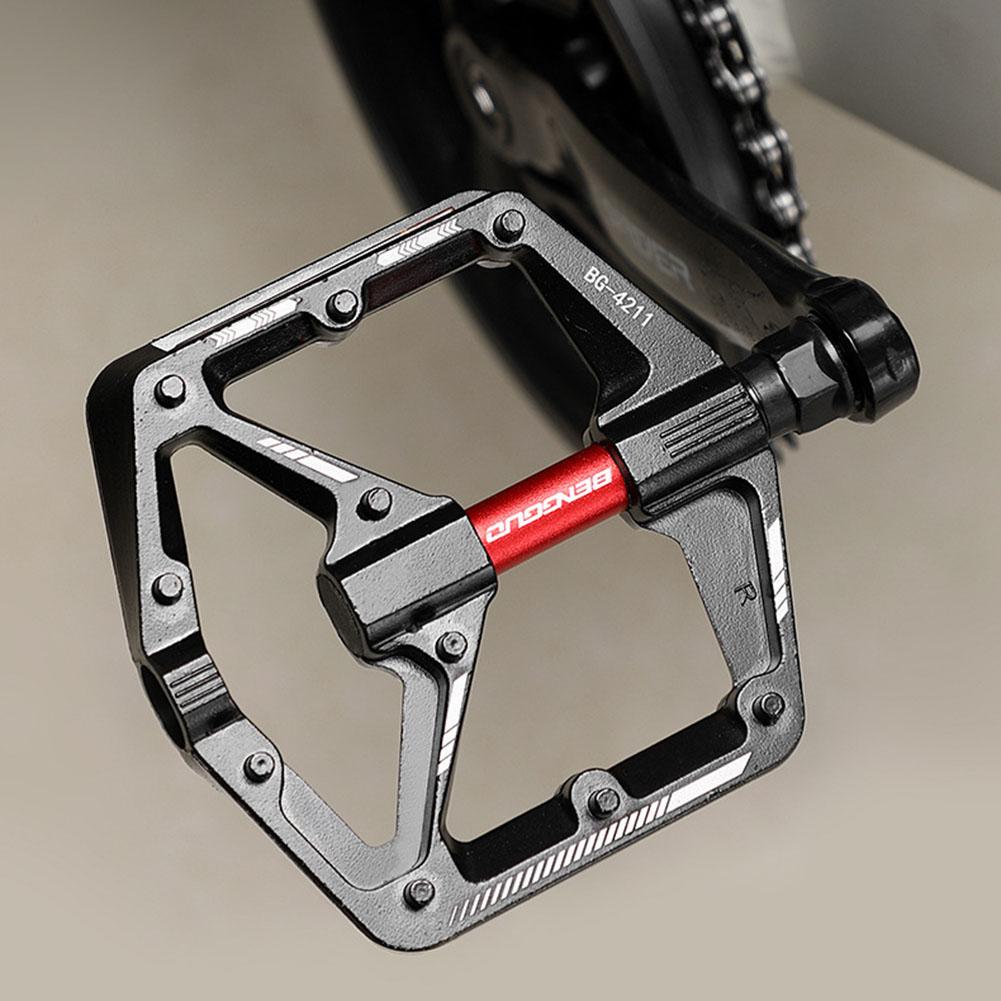 1 Paar Double DU Lager Fahrradpedal Anti-Rutsch Radfahren Flachpedale Ultraleichte Aluminiumlegierung Mountainbike Rennrad Plattformpedal