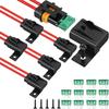 Xiatiaosann 6Pcs Waterproof Inline Fuse Holder 12V ATC/ATO Fuse Holder
