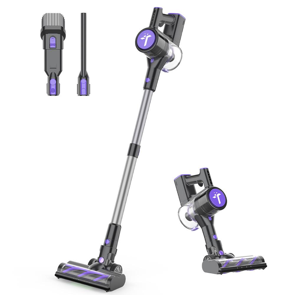 Teendow P11 Pro Akku-Staubsauger 30kPa Starke Saugkraft, 35 Min. Laufzeit, 2200mAh Akku, 450ML Staubbehälter, Für Tierhaare Und Haushaltsreinigung