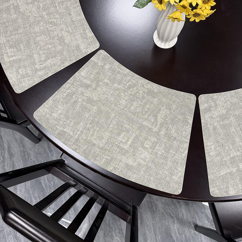 Fan-shaped Dining Table Mat, Dining Table Mat, Thermal Insulation Mat, Round Table Placemat, Light Luxury Placemat, Hotel Restaurant Commercial Waterp