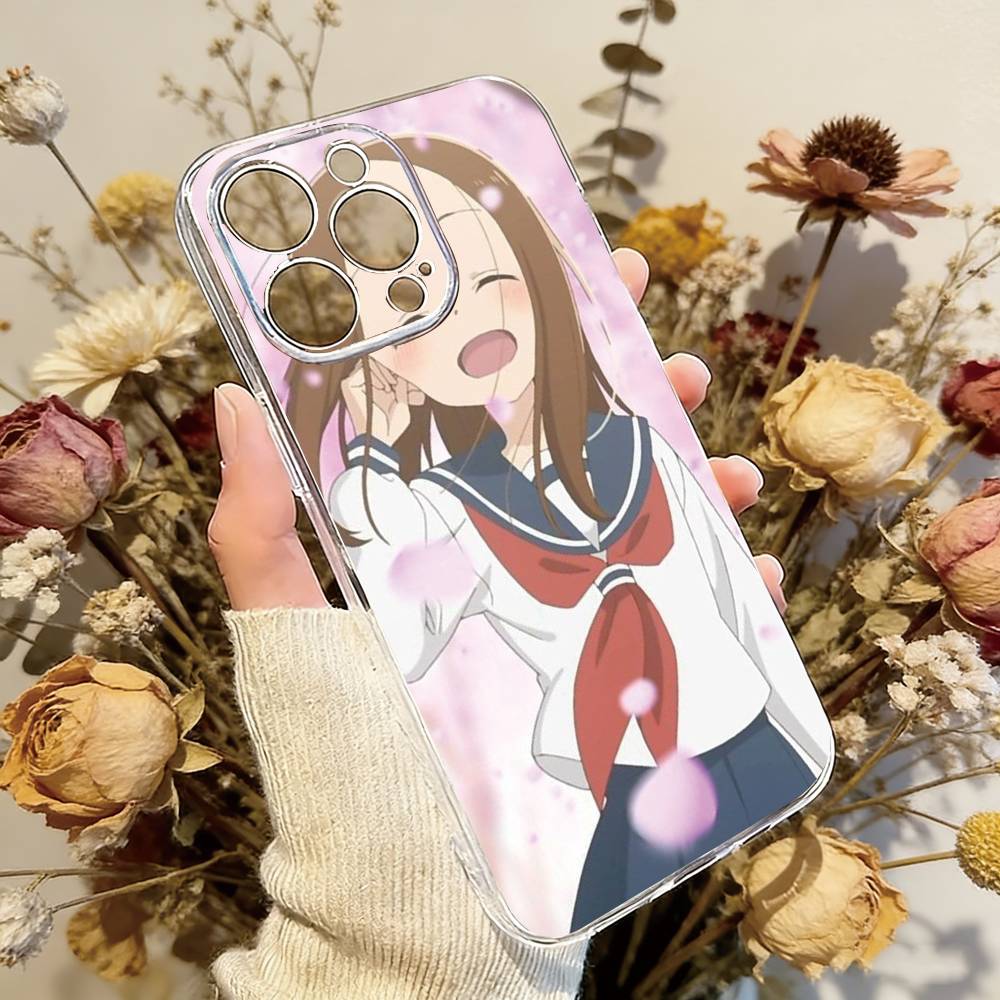 

Karakai Jouzu no Takagi-san Phone Case Transparent Silicone Soft For iPhone 17 16 15 14 13 12 11 Mini Pro Max Plus iPhone14Pro