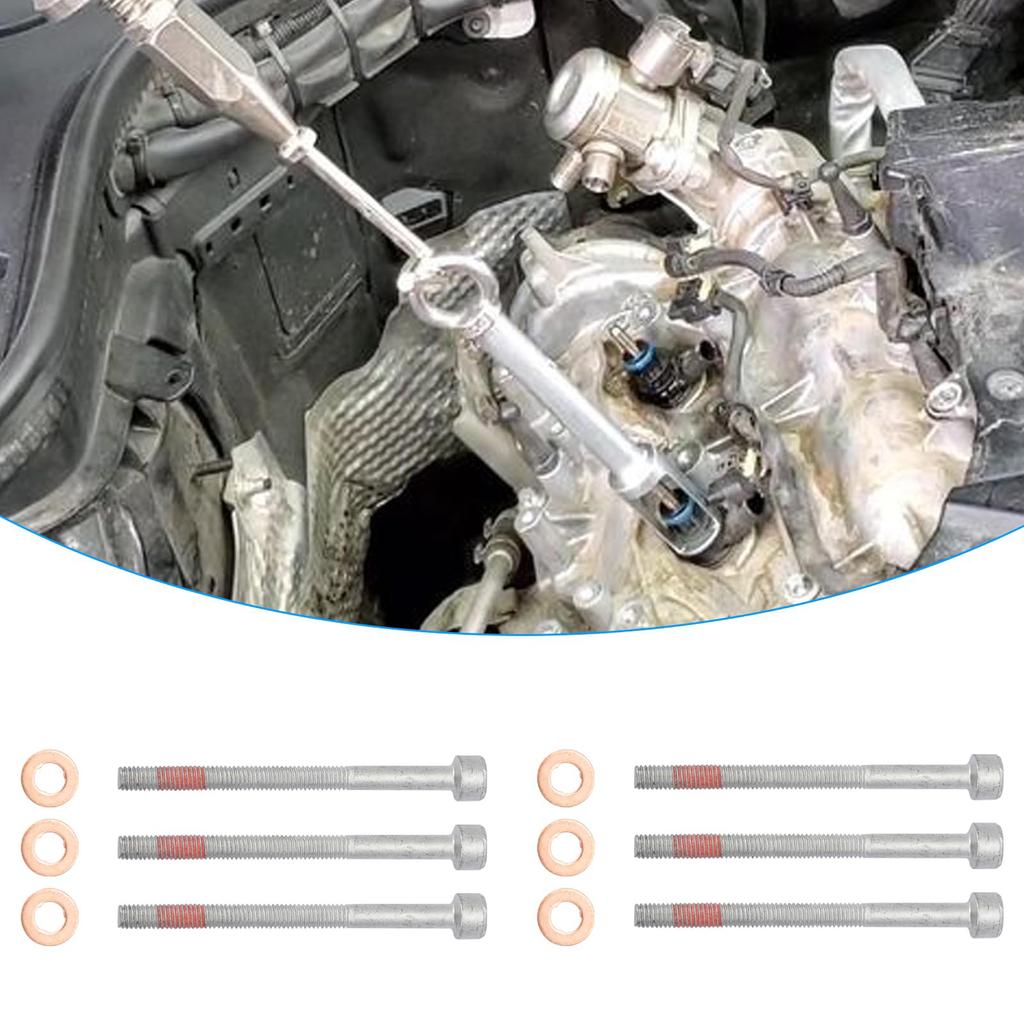 Pack of 6 A6119900122 K05073719AB 6119900122 9902812 Car Copper Seal and Injectors Brackets for W203 W204 W169 W164 W212