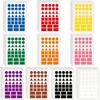 3600 Pcs Multi-Shaped Color Coding Stickers - 10 Colors Dot Triangle Square Rectangle Labels