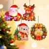 Christmas Glowing Ornaments: Santa, Reindeer, Polar Bear, Wreath Door Decorations