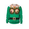 Women And Men Funny Christmas Print Tops Fashion Warm Long-sleeved Sweatshirt Casual Pullover Blouse