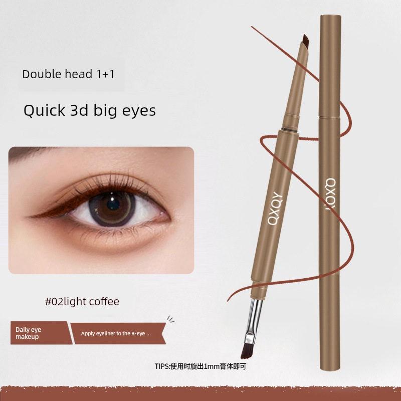Pink-Brown Color! Pink Eyeliner Gel Pen, Ultra-Fine, Waterproof, Smudge-Proof, Easy-To-Use for Beginners, Double-Ended Aegyo-Sal Pen