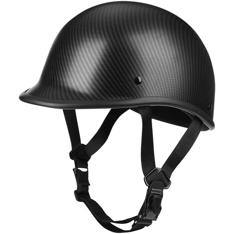 VGV Classic Retro Half Helmets for Motorcycle Open Face Helmet Beanie Cruising Skull Cap Small for Motorbike Scooter Chopper