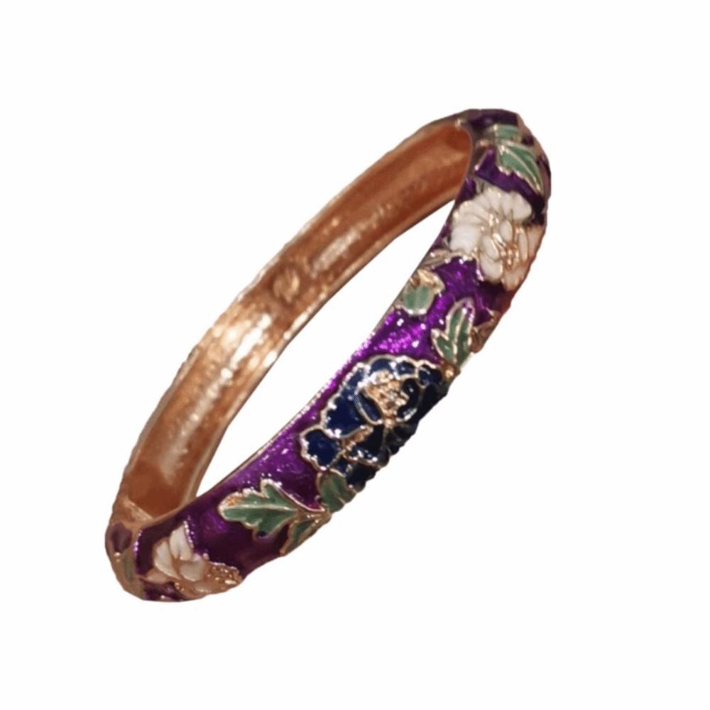 Hanfu Accessories Vintage Cloisonne Bangle Traditional Women's Wrist Jewelry  Daily
