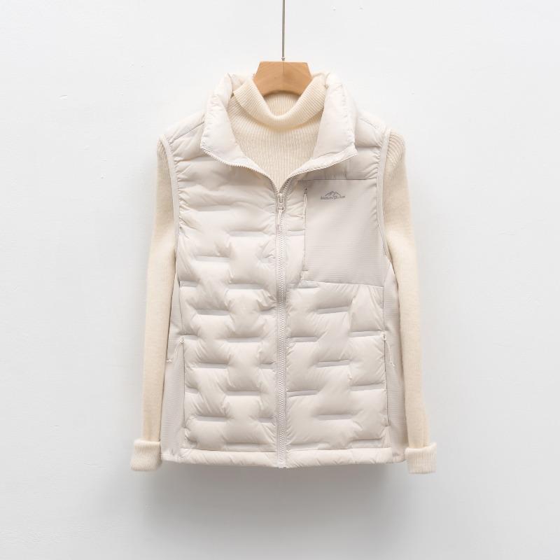 Outdoor light down vest women's autumn and winter short stand-up collar warm top jacket