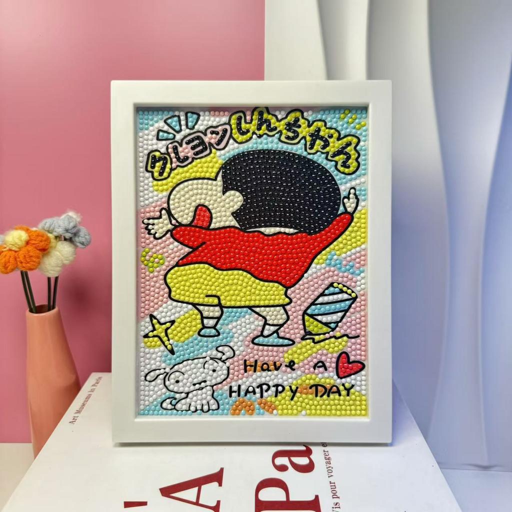 Children'S Diamond Painting Framed Handmade Diy Material Bag Sanrio Diamond Paste Painting Concentration Toy