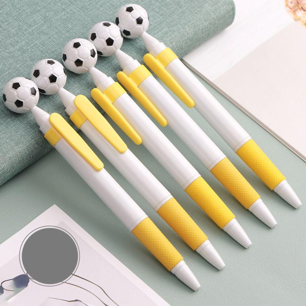 5 Pcs/Bag Multi-use Football Ballpoint Pen Creative Signature Pens Writing Pens Note Taking