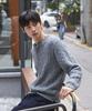SENTAIR Damaged Cable Henley Neck Knit_Gray