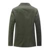 Men Blazer Middle-aged Loose Men Fashion Business British Style Casual Suit Three Button Cotton Casual Clothes Single West Coat