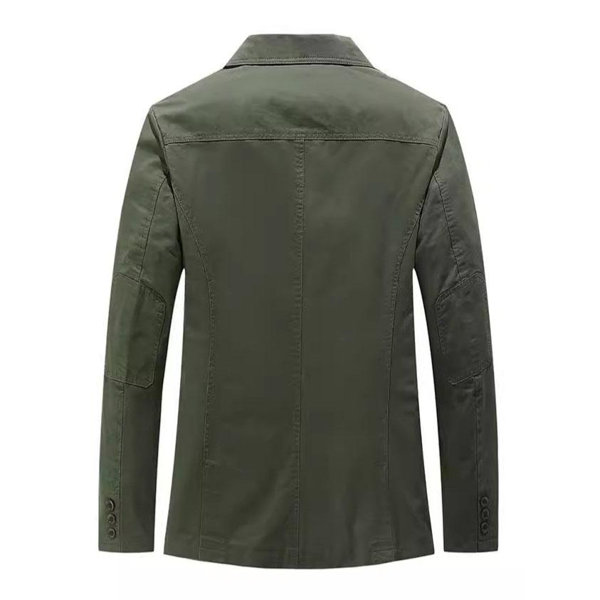 Men Blazer Middle-aged Loose Men Fashion Business British Style Casual Suit Three Button Cotton Casual Clothes Single West Coat