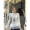 Elegant Korean-Style Long-Sleeve Ballet T-Shirt for Women