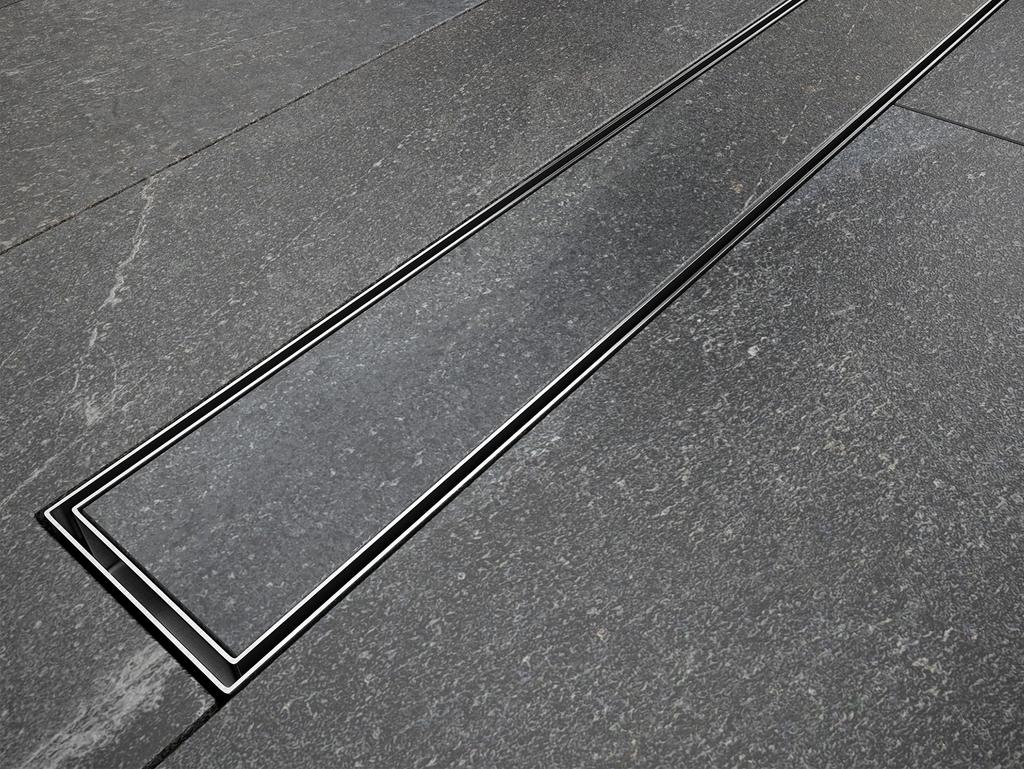 VIRGO NERO DUO 70 black linear drain Besco