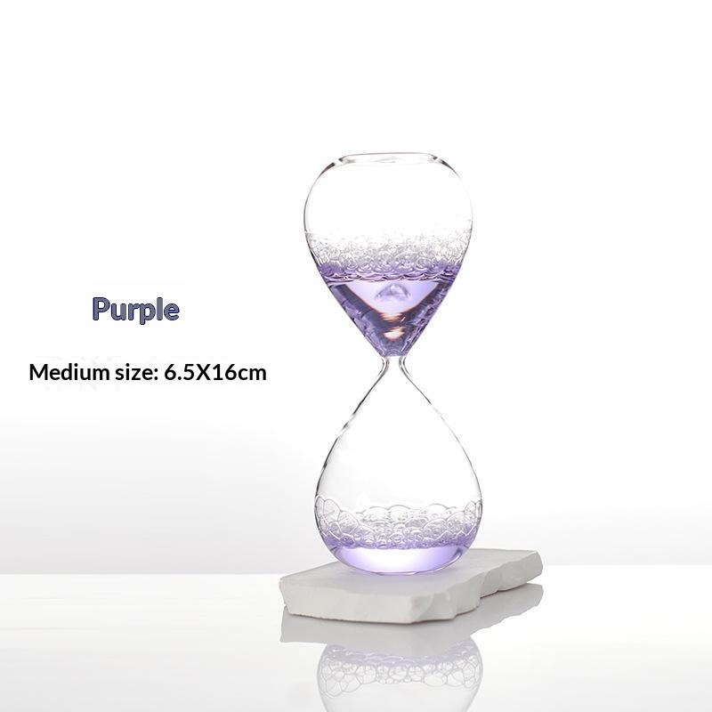 Bubble Singing Crystal Timer Handmade Craft Vintage Desktop Ornament for Living Room Office Desk Decor Unique Gift