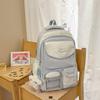 Schoolbag high value Japanese ins wind backpack female student large capacity cute pain bag lightweight schoolbag multi-layer backpack