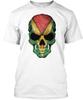 Guyanese Flag Skull T-Shirt Made In the USA Size S To 5XL